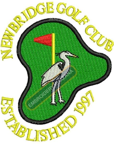 Newbridge Golf Club Embroidery Design Golf Embroidery File Download