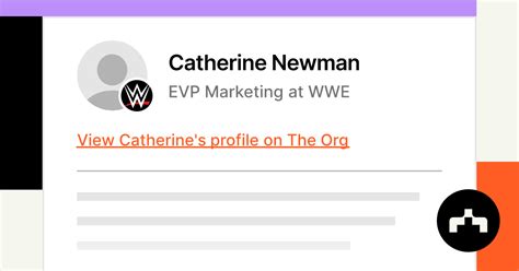 Catherine Newman Evp Marketing At Wwe The Org