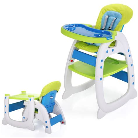 Tobbi Baby High Chair Table 3 In 1 Convertible Play Seat Booster