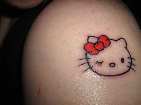 My Hello Kitty Tattoo By Isisxosiris07 Via Flickr Fire Tattoo Bow