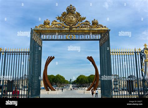 Paris The Gate Of The Royal Palace Of Versailles Stock Photo Royalty