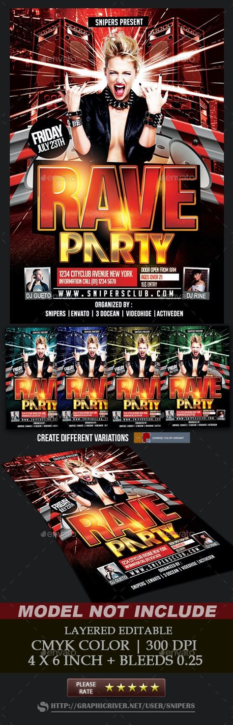 Rave Party Flyer By Snipers Graphicriver