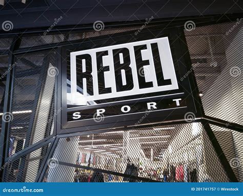 Rebel Sport Shop Sign In Westfield Newmarket Shopping Center Mall