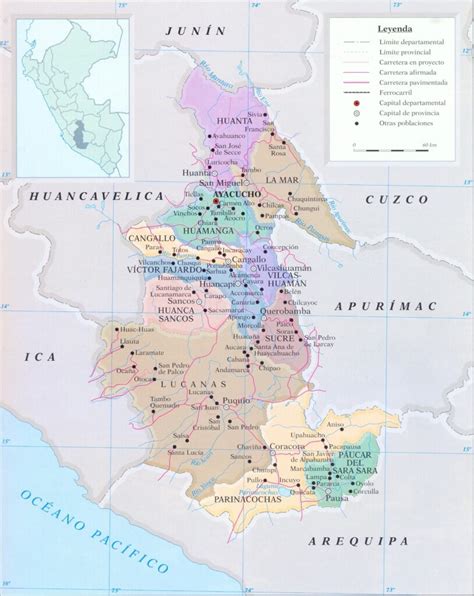 ¿cuáles Son Las Provincias Del Departamento De Ayacucho Galería De Mapas