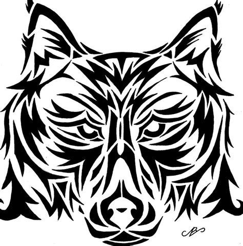 Wolf Tribal Design Drawing By Nikolai Bartolf On Deviantart