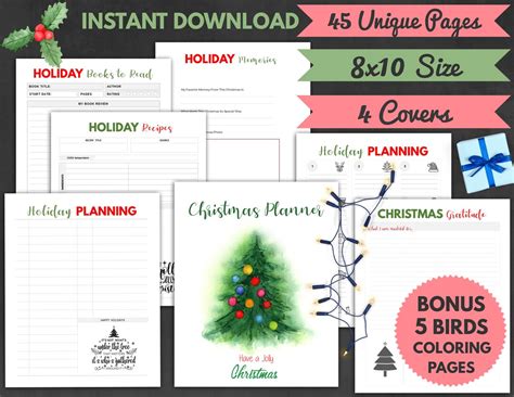 Christmas Planner Printable Premium Holiday Planner Etsy