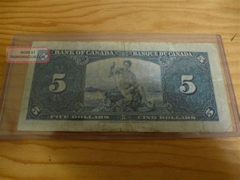 Bank Of Canada 1937 5 Dollar Bill Cs4095314 Fine