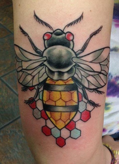 9 Bee Geometric Tattoos Ideas Tattoos Bee Tattoo Honeycomb Tattoo
