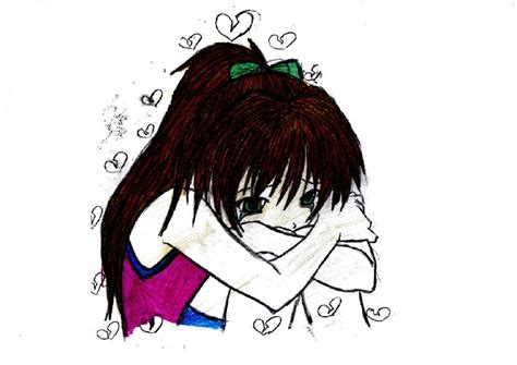 Sad Anime Girl Crying Drawing