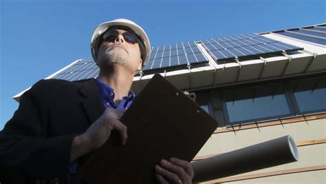 Engineer At Solar Power Station Full Hd Photo Jpeg Stock Footage Video