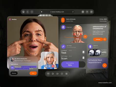 Spatial Healthcare Video Consultation UI by Sanya Mall for Nickelfox