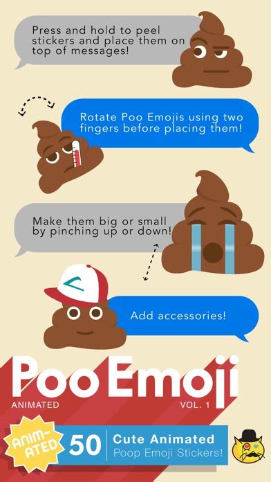 Poo Emoji Cute Animated Poop Emoji Stickers Apprecs