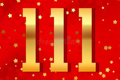 111 One Hundred And Eleven Gold Number Count Template Poster Icon