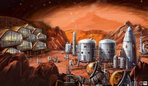 Interspace Mars Colony Atomic Age Decor Mars Colony Space Colony