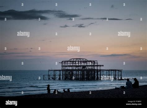 Brighton West Pier Burnt Down Hi Res Stock Photography And Images Alamy