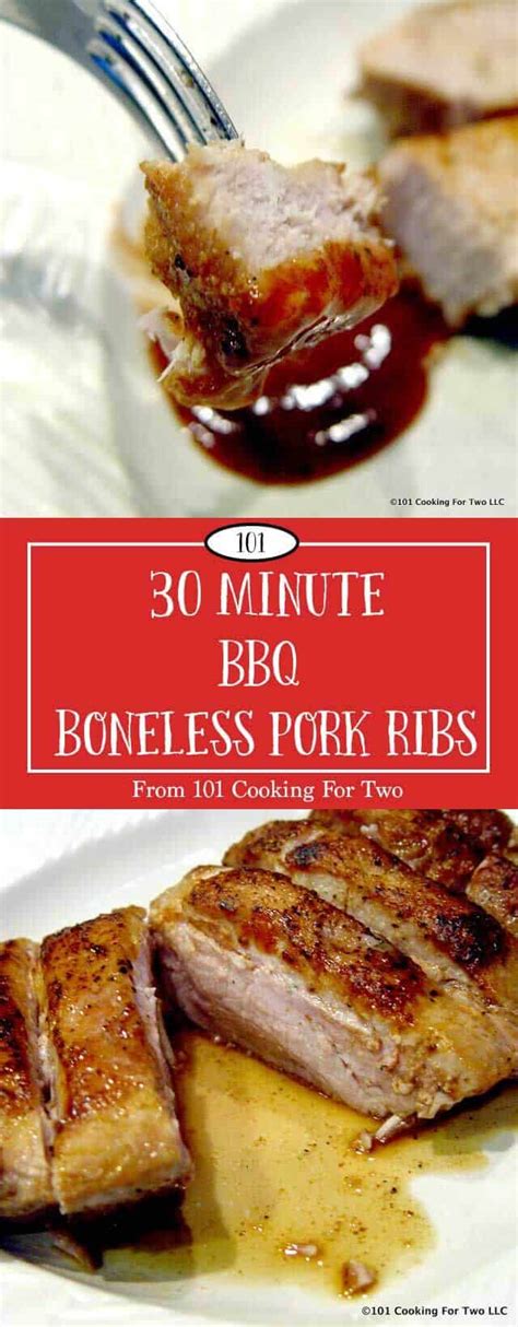 They are meatier than other ribs, like baby backs or spare ribs and contain no rib bones, so they are all meat. 30 Minute BBQ Boneless Pork Ribs | 101 Cooking For Two