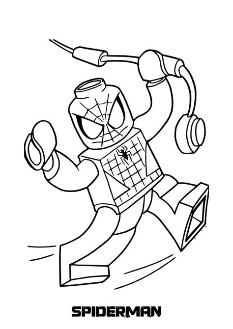 Print lego marvel coloring pages for free and color our lego marvel coloring ️! spiderman lego coloring sheets for free (With images ...