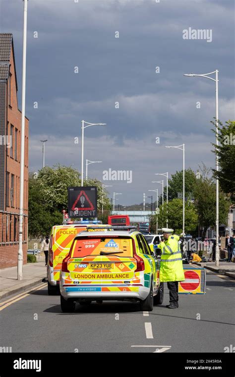 Police And Other Emergency Services In Hainault East London At A