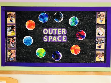 Outer Space Bulletin Board Planet Art Project Spaces And Places Theme