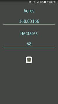 You will find the first 100 hectares converted to acres. Acre Hectare Converter APK Download For Free