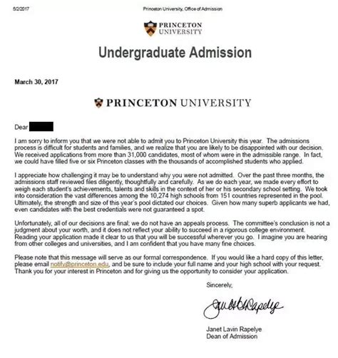 Princeton Decision Letters Ivyhub