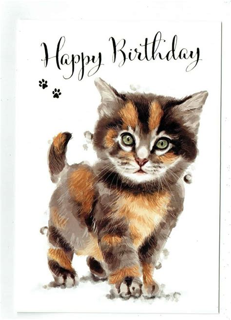 Free Printable Cat Birthday Cards Birthdaybuzz Happy Birthday To The
