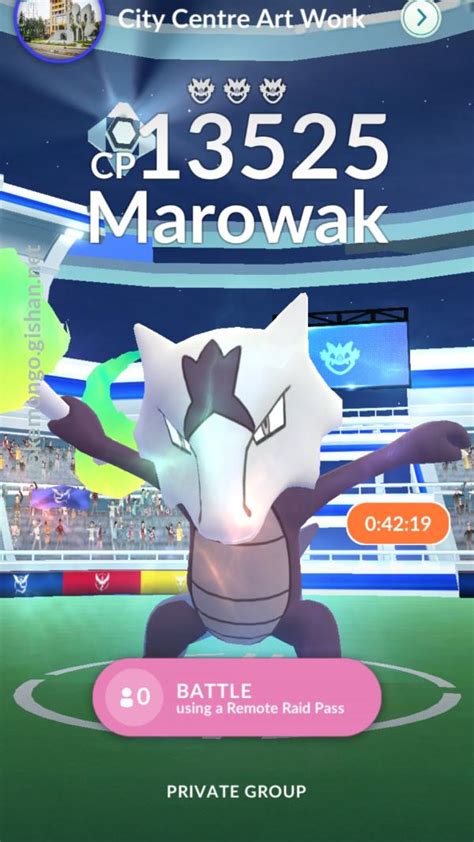Alolan Marowak Raid Boss Pokemon Go