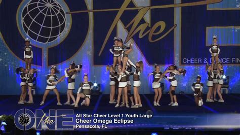 Cheer Omega Eclipse All Star Cheer Level 1 Youth Large 2016 The One