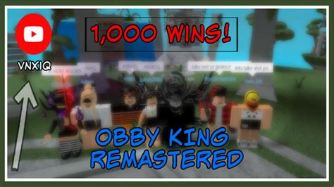 Getting 1000 Wins In Obby King Roblox Youtube