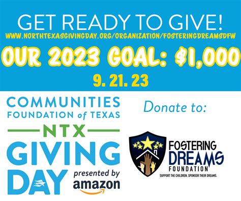 Ntx Giving Day 2023 — Fostering Dreams Dallas