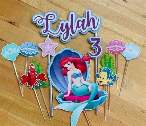 Personalized Ariel The Little Mermaid Cake Topper 2974616 Weddbook