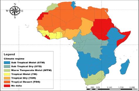 Map Of African Countries And Their Corresponding Climate Regime