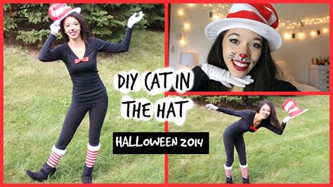 Diy Halloween Costume Cat In The Hat Youtube