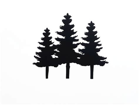Pine Trees Decal Evergreen Tree Vinyl Decal Woodland Etsy