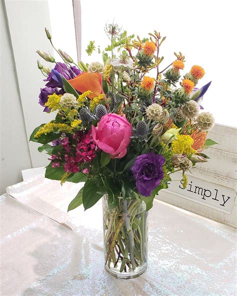 Wildflower Vase Arrangement in Pleasanton, CA | Alexandria's Flowers