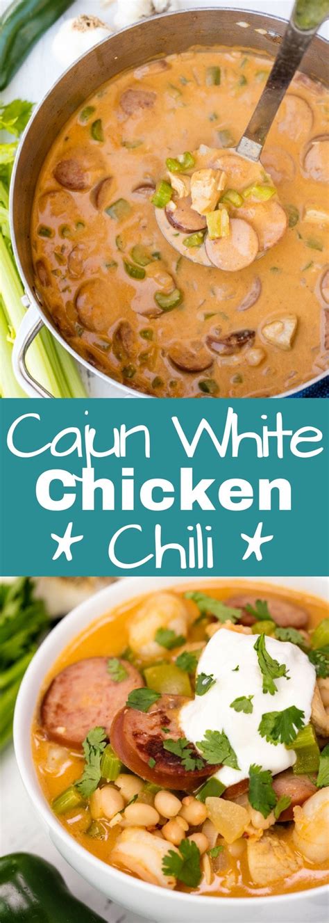 Cajun White Chicken Chili Pinterest Long Pin