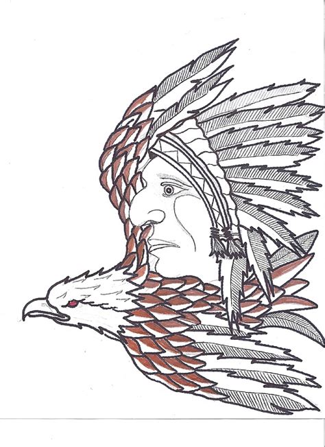 Native Eagle Drawing By Cam Macpherson