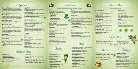 Get info on country kitchen. O'Shea's menu in Quincy, Illinois, USA