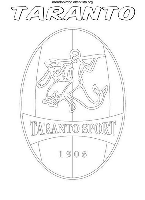 1927 ha il suo nuovo stemma ufficiale! Logo del Taranto da colorare — Mondo Bimbo