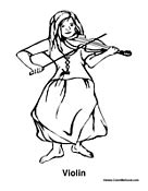 Cats and kittens harmony of colour book forty three: Violin Coloring Pages