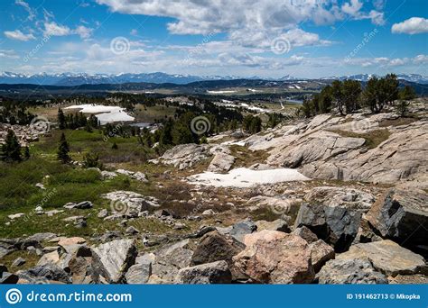 Tundra Scenery And Alpine Lake Along The Beartooth Highway In Montana