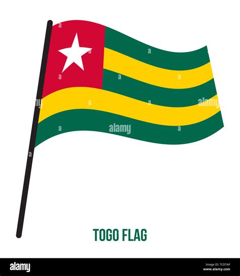 Togo Flag Waving Vector Illustration On White Background Togo National