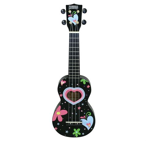 Mahalo Art Series Heart Soprano Ukulele Black