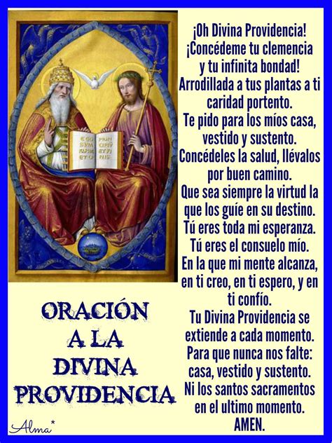 Oración A La Divina Providencia Oraciones Poderosas Oraciones