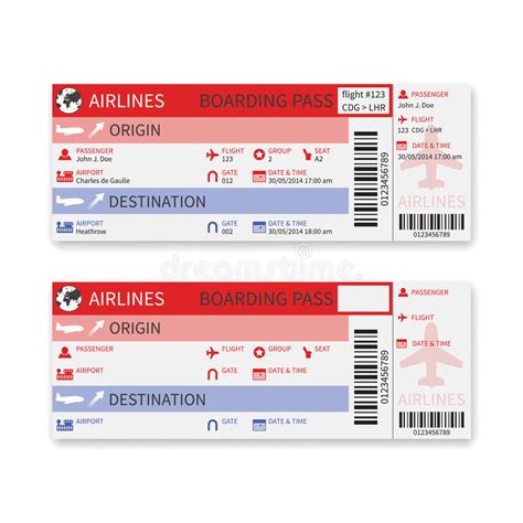 Welche gebühren sind im flugticket enthalten bzw. Vector Airline Boarding Pass Ticket Isolated On White Background. Stock Vector - Illustration of ...