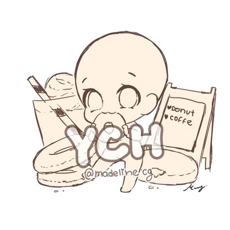 Find out drawing lesson for kids or beginners. YCH Donuts commission CLOSED by https://www.deviantart.com/madelinecg on @DeviantArt | Anime ...