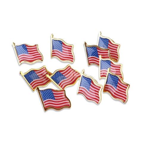 10pcslot American Flag Independence Day Lapel Pin United