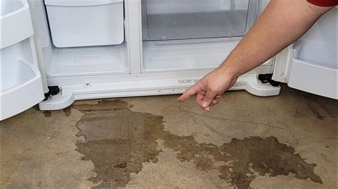 GE Refrigerator Leaking Water On The Floor How To Clean A Drain Line YouTube