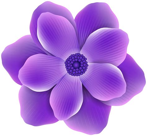 Purple Flower Clipart Clipground
