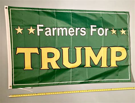 donald trump flag free ship usa seller farmers for trump army maga sign 3x5 ebay
